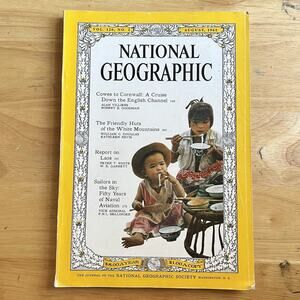 Vintage National Geographic August 1961 Cornwall White Mountains Laos Naval Avia